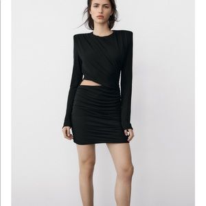 Zara Draped cut out mini dress